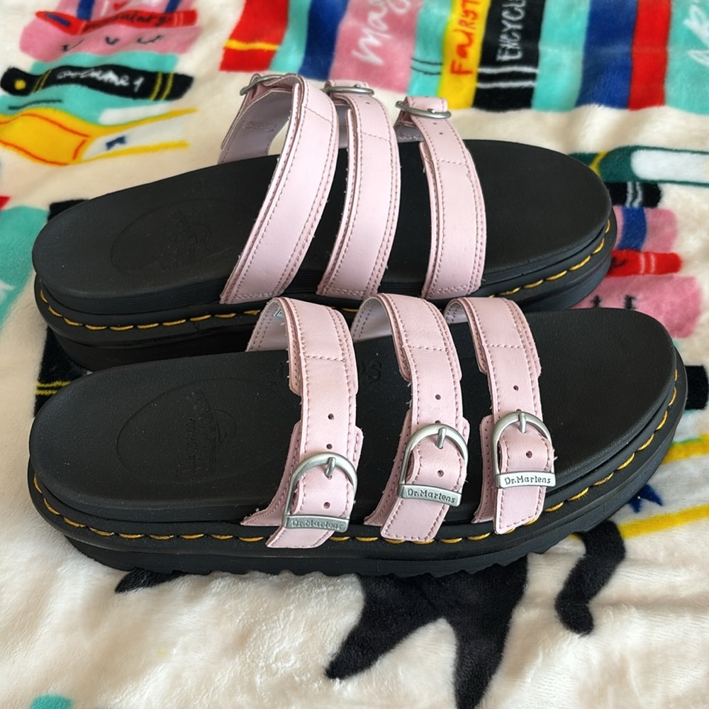 Dr. Martens Pink and Black Sandals